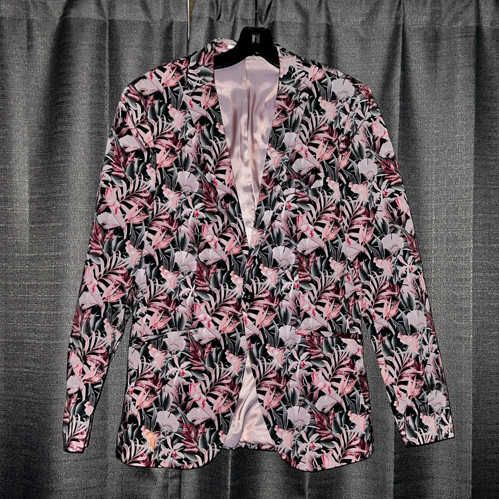 Floral print blazer